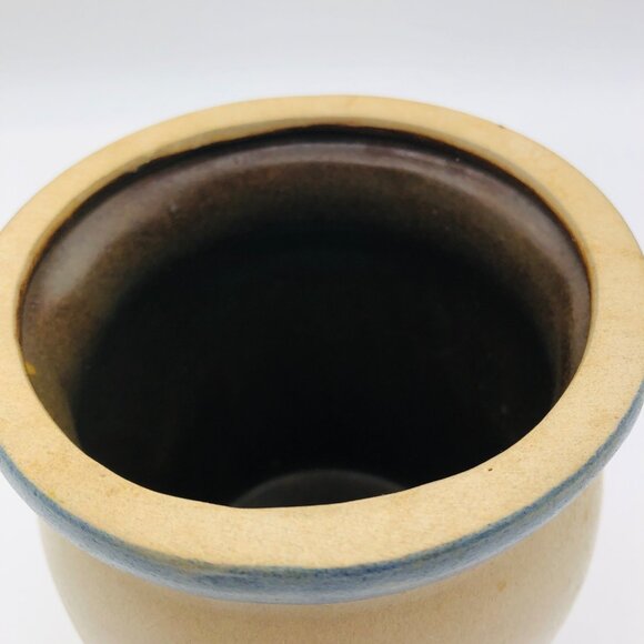 Vintage BBP Crock with Snowman 5.5" Tall Country Farmhouse Blue - Picture 8 of 8